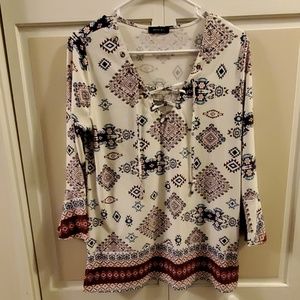 Medium Aztec print blouse
